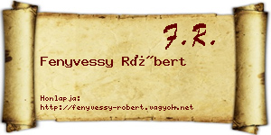 Fenyvessy Róbert névjegykártya