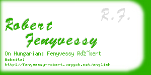 robert fenyvessy business card